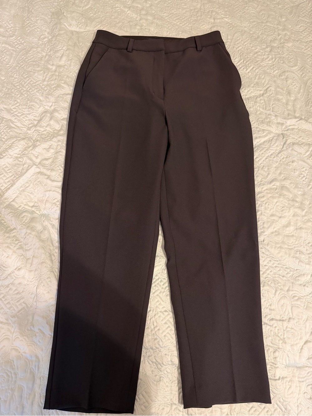 Express Editor Straight-Leg Super High Rise Pants in Black - Picture 2 of 8